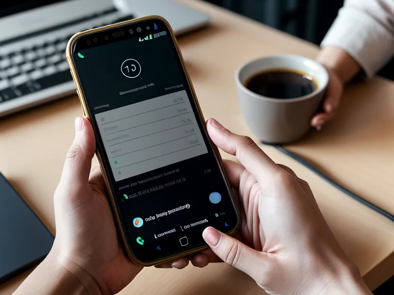 Manos sosteniendo un smartphone con alertas de trabajo, ejemplo de toma de decisiones rápida en la gestión de equipos