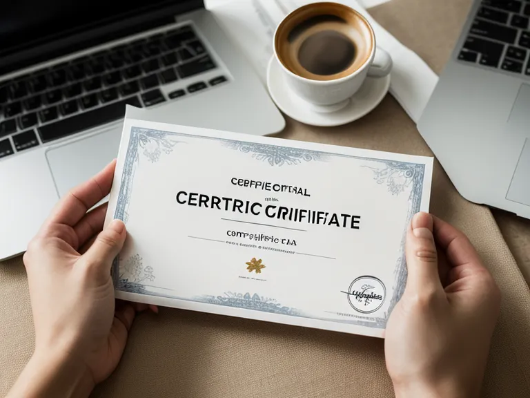 Diploma de formación ejecutiva en liderazgo sostenido en la mano, símbolo de la brecha entre el certificado y la gestión de equipos real