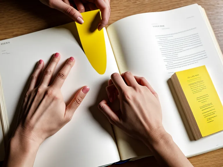 Manos subrayando conceptos clave en un manual de formación directiva