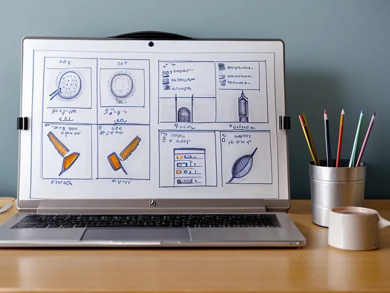 Laptop con videollamada y notas sobre los pilares del liderazgo lateral y la persuasión directiva