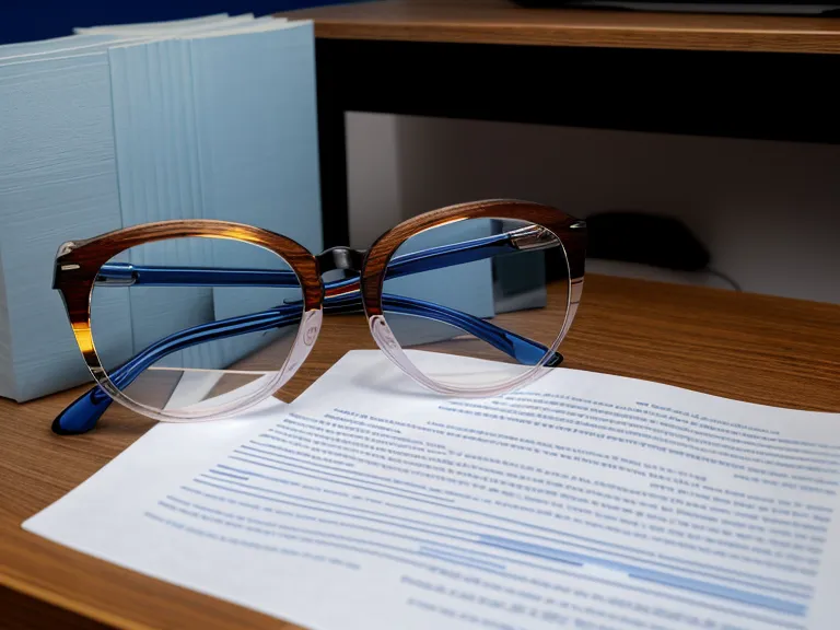 Reflejo de monitor en anteojos sobre documentos de capacitación empresarial nocturna.